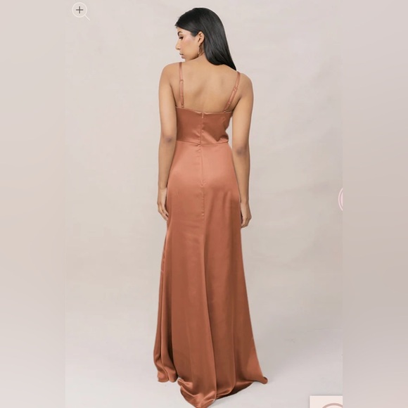 Revelry Copper Satin Maxi Dress - Picture 2 of 5